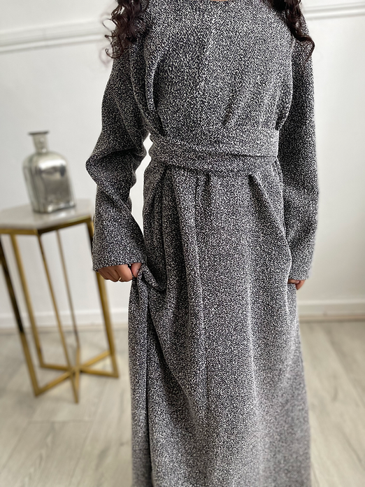 Kids Brown winter abayah