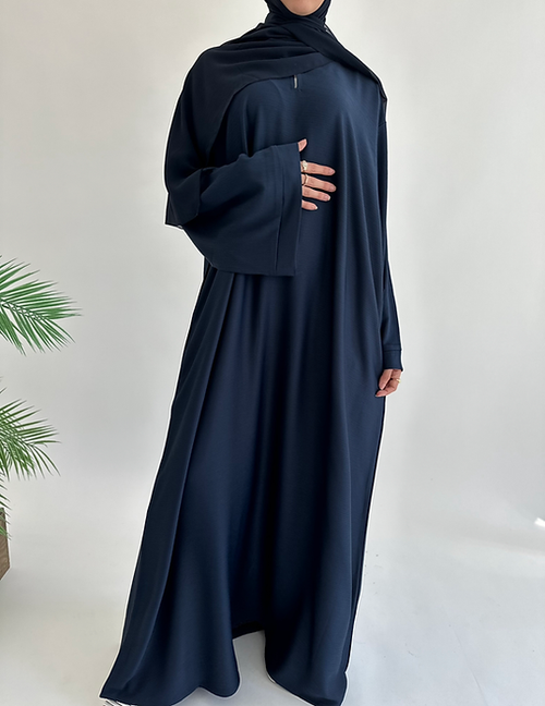 Navy ripple abayah