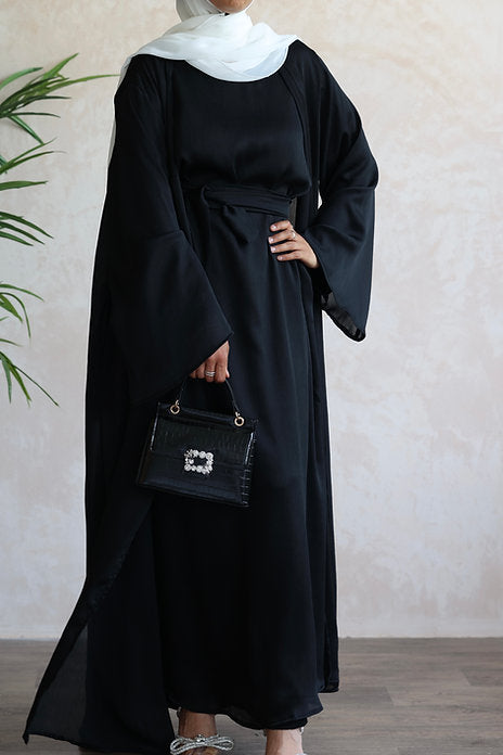 Lina open abayah:black