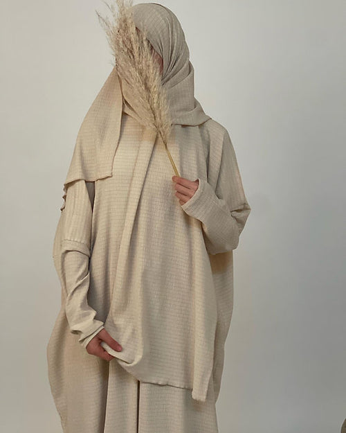 Soft cream prayer garment