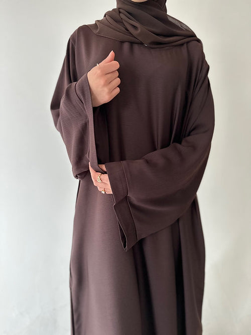 Brown ripple abayah