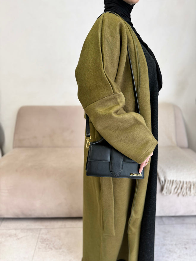 Olive Wool Coat abayah