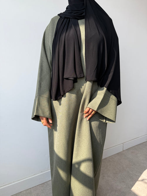 Khaki leaf abayah