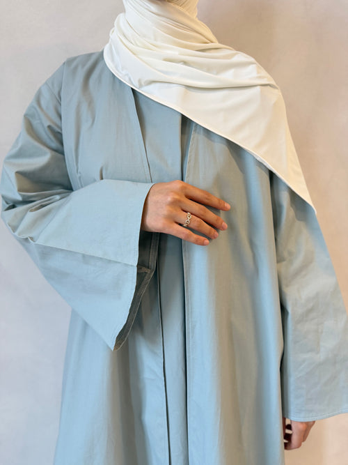 Blue-mist Cotton abayah set