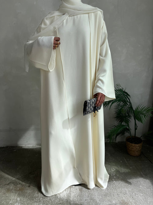 Soft Ivory abayah Set