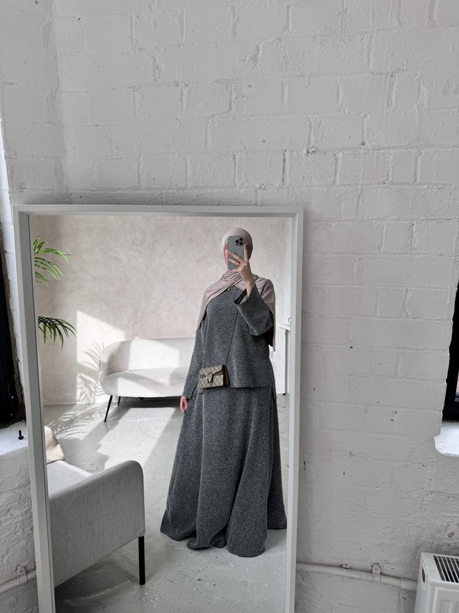 Grey Winter co-ord skirt set