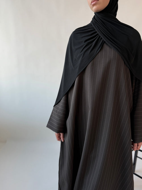 Oak Brown Stripe abayah