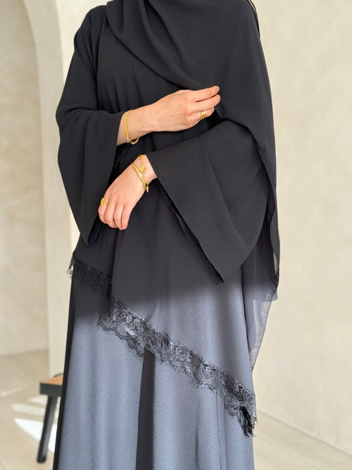 Black-swan Lace Asymmetrical set