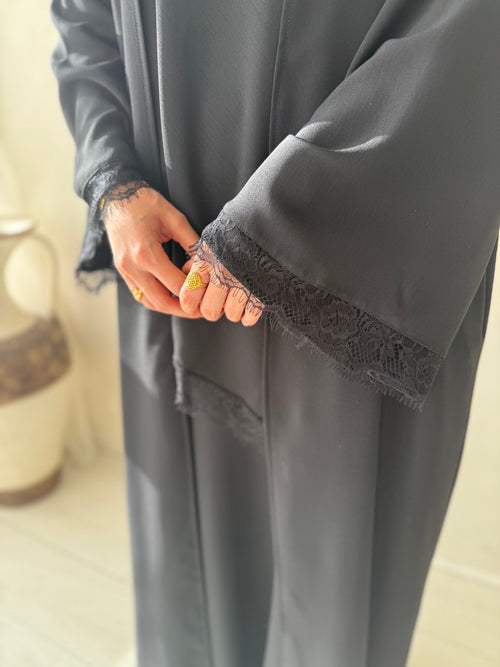 Black-swan Lace Open abayah