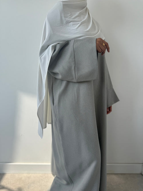 Pastel grey abayah
