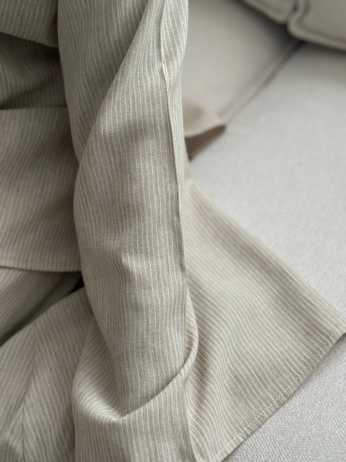 Beige Stripe linen co-ord Set