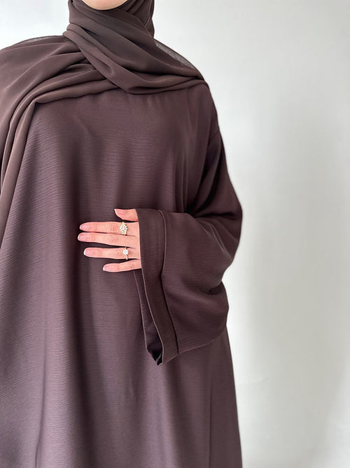 Brown ripple abayah
