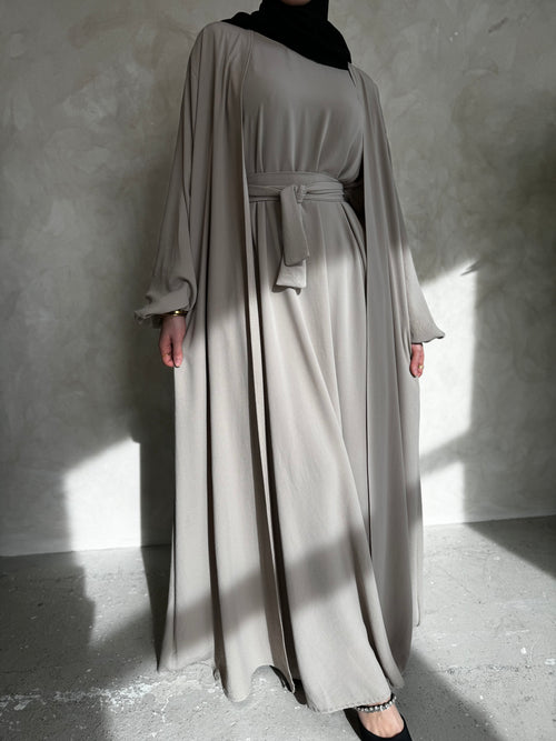 Taupe blossom dress