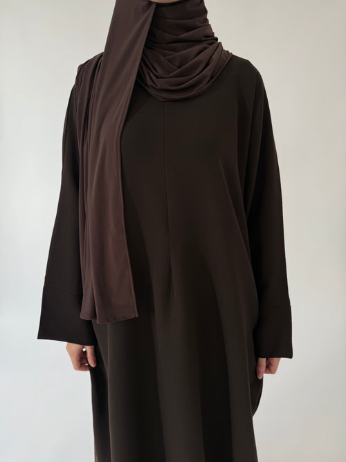 Soft Walnut abayah ZIP