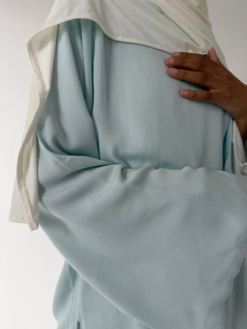 Blue viscose Skirt set