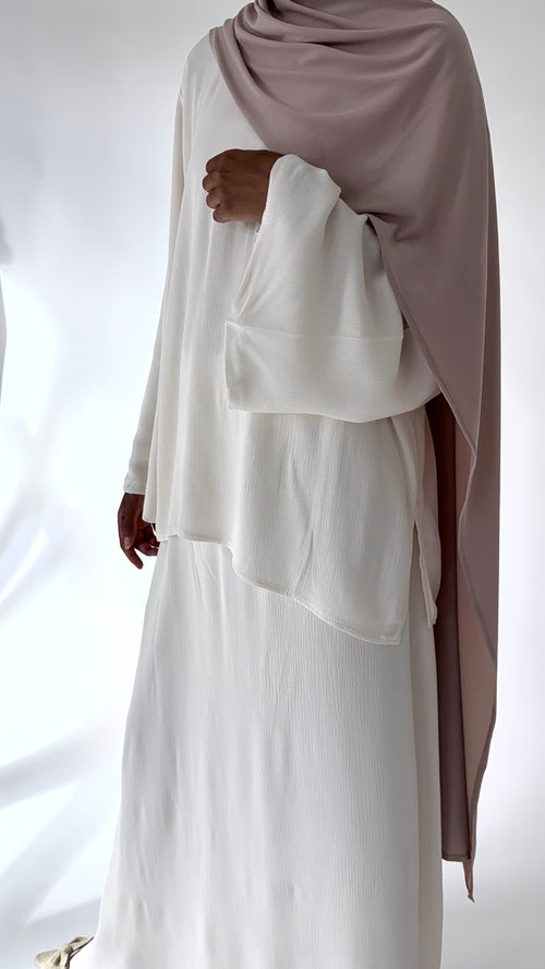 Ivory viscose Skirt set