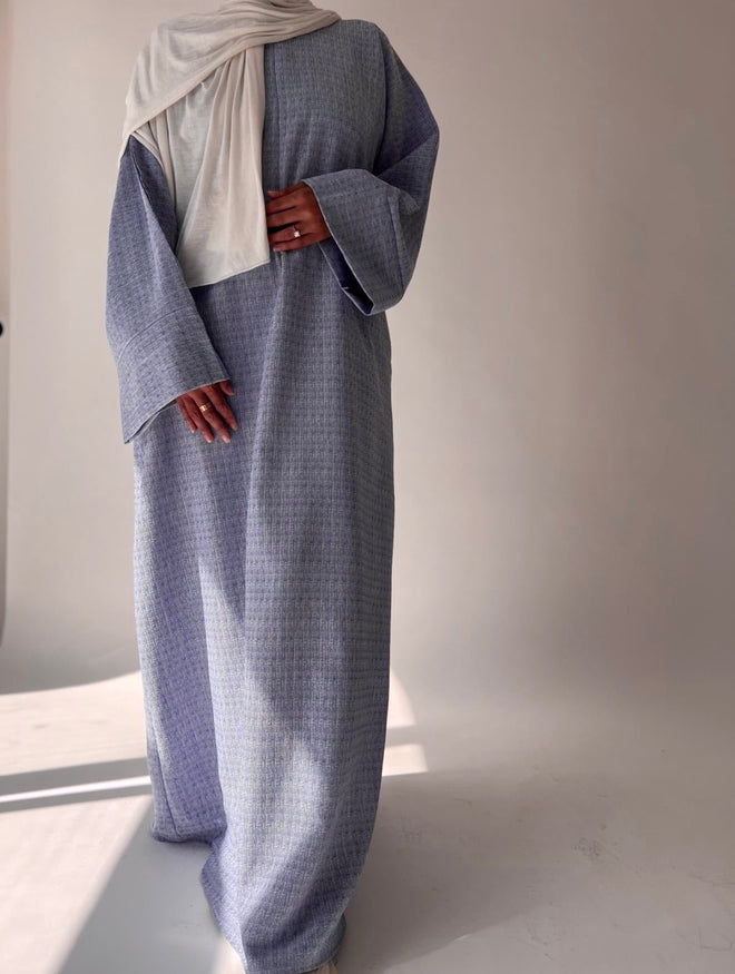 Ocean textured Zip abayah