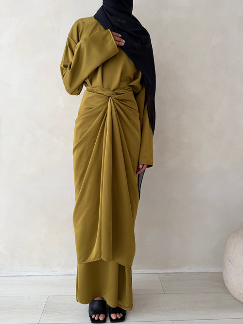 ZAHRA wrap 3-piece set: Olive