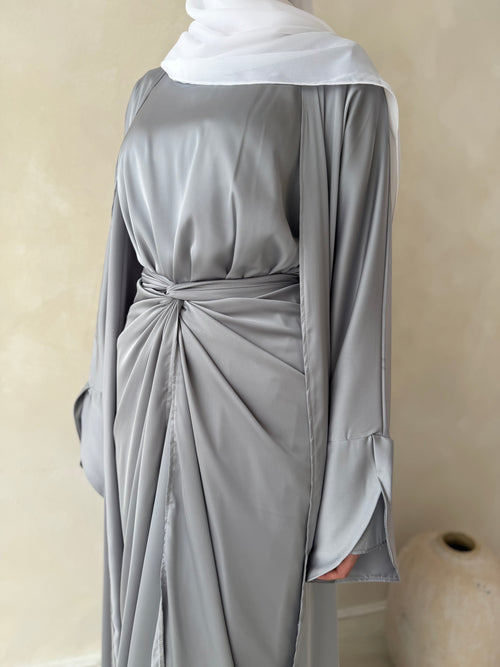 ZAHRA wrap 3-piece set: Sliver