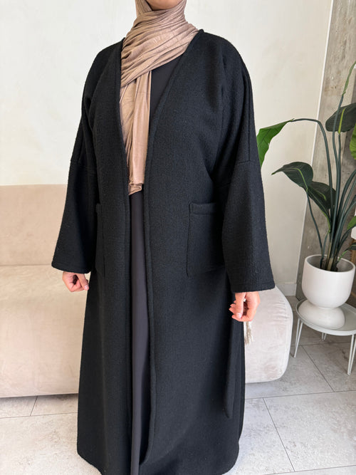Black Wool Coat abayah