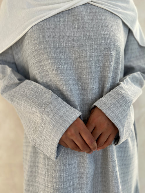 Maya Grey textured abayah