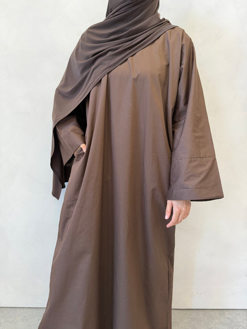 Chocolate Cotton abayah