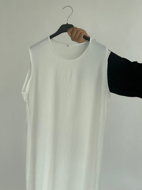 White slip dress