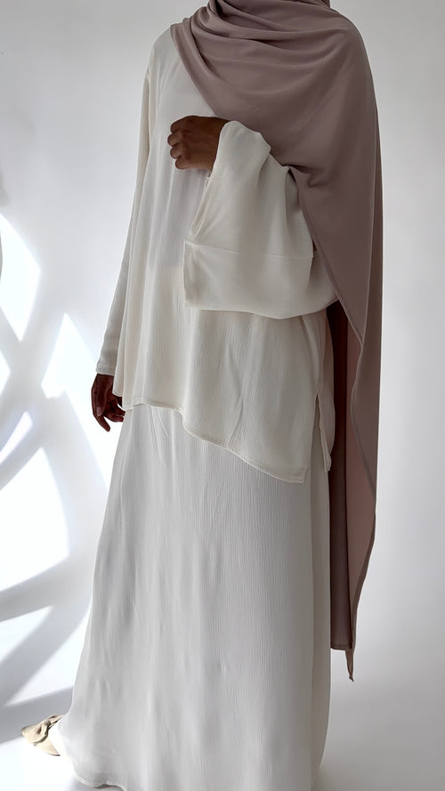 Ivory viscose Skirt set