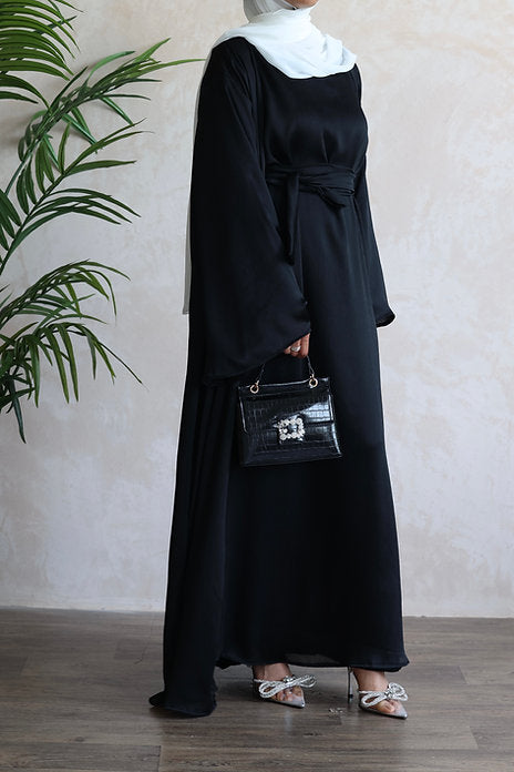Lina open abayah:black
