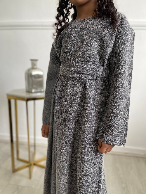 Kids Brown winter abayah