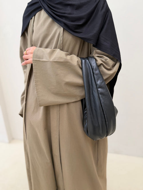 Khaki Cotton abayah set
