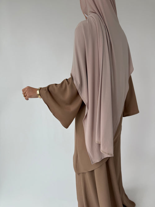 Asymmetrical skirt set: Sand