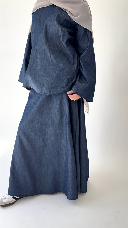 Denim co-ord skirt set