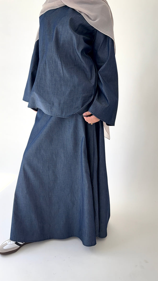 Denim co-ord skirt set