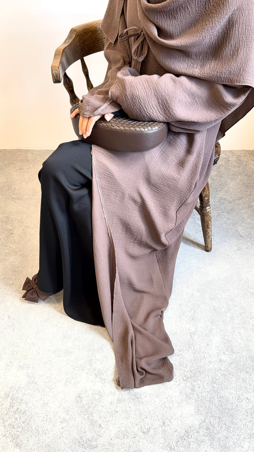 Mocha Bow abayah Set