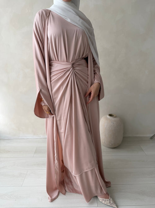 ZAHRA wrap 3-piece set: Blush