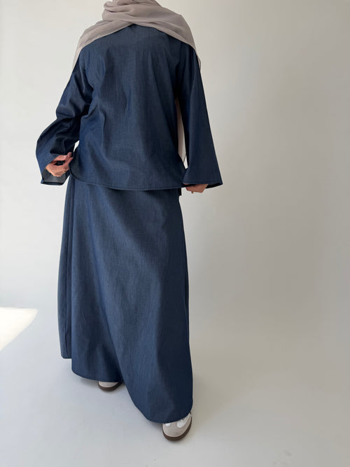 Denim co-ord skirt set