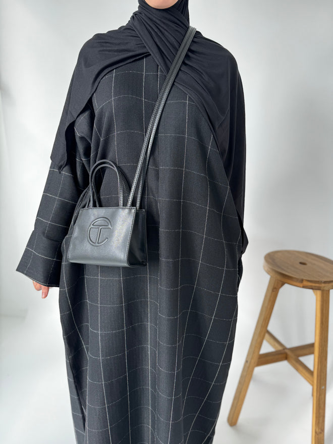 Black Grid abayah