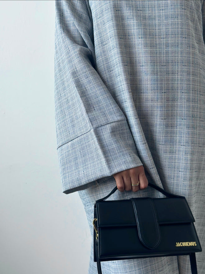 Printed blue abayah
