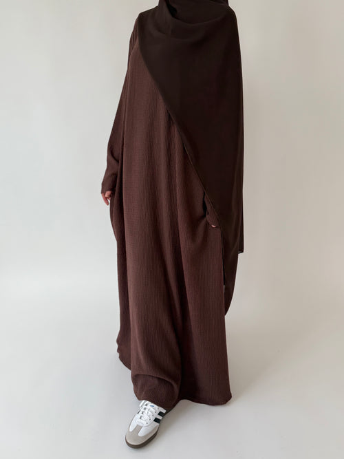 Textured chocolate Dress