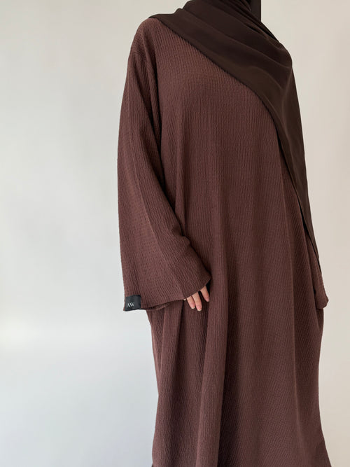 Textured chocolate Dress