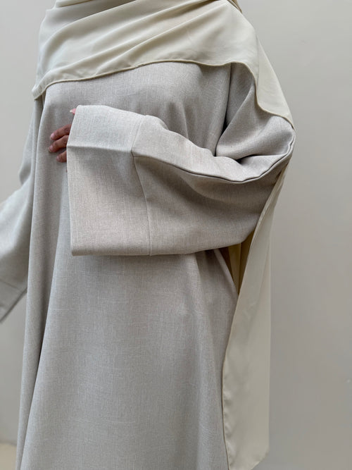 Beige cloud abayah