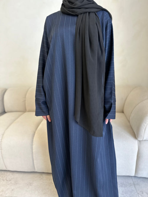 Navy Striped abayah 2.0