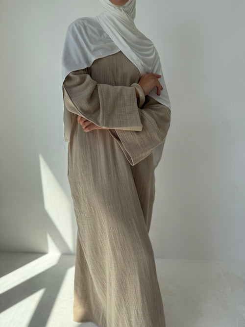 Beige Cotton Abayah