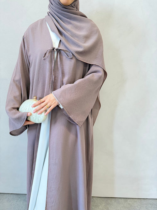 Mauve Bow abayah Set