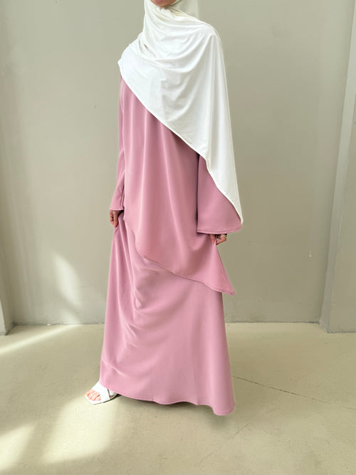 Asymmetrical skirt set: Pink
