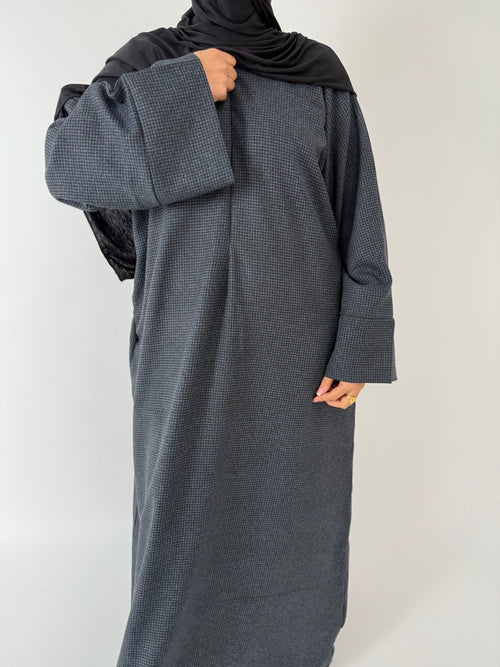 Classy Navy Zip Abayah
