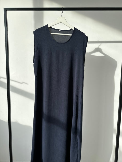 Navy slip dress