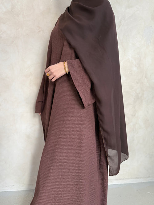 Textured chocolate Dress