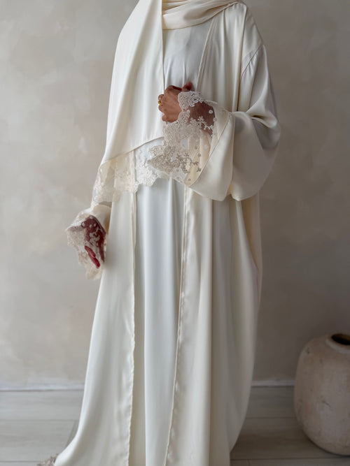 Ayla Lace Abayah Set (3-piece Set)
